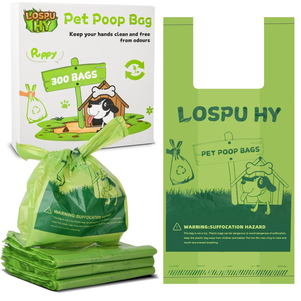 Lospu HY sacs-caca-chien 37 cm sur 17,5 cm avec gousset pratique.