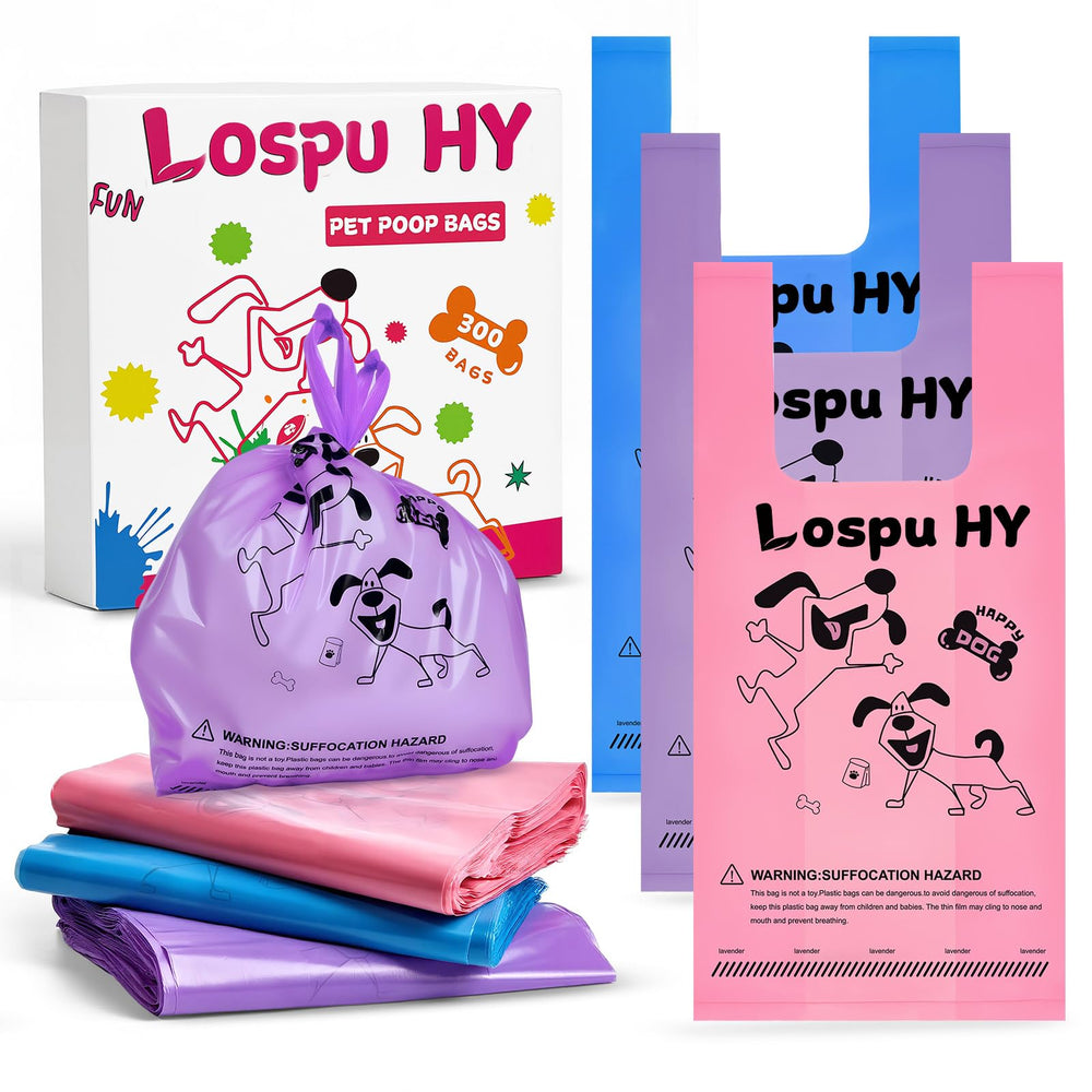 Sacs Lospu HY pour chien, emballage pratique et prêt à l’emploi.