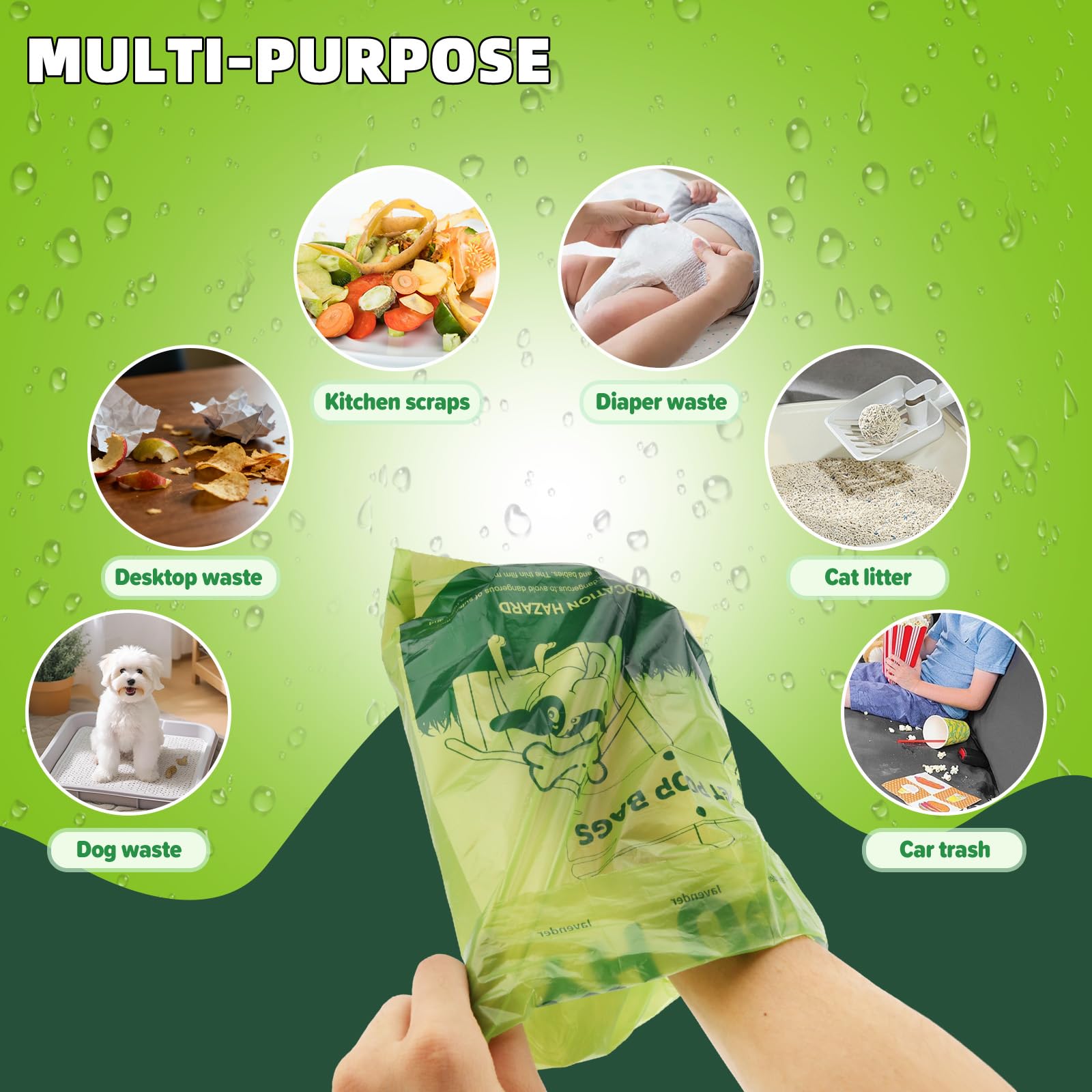 Lospu HY – sacs taille 33x23 cm, dimension pratique pour tous chiens.