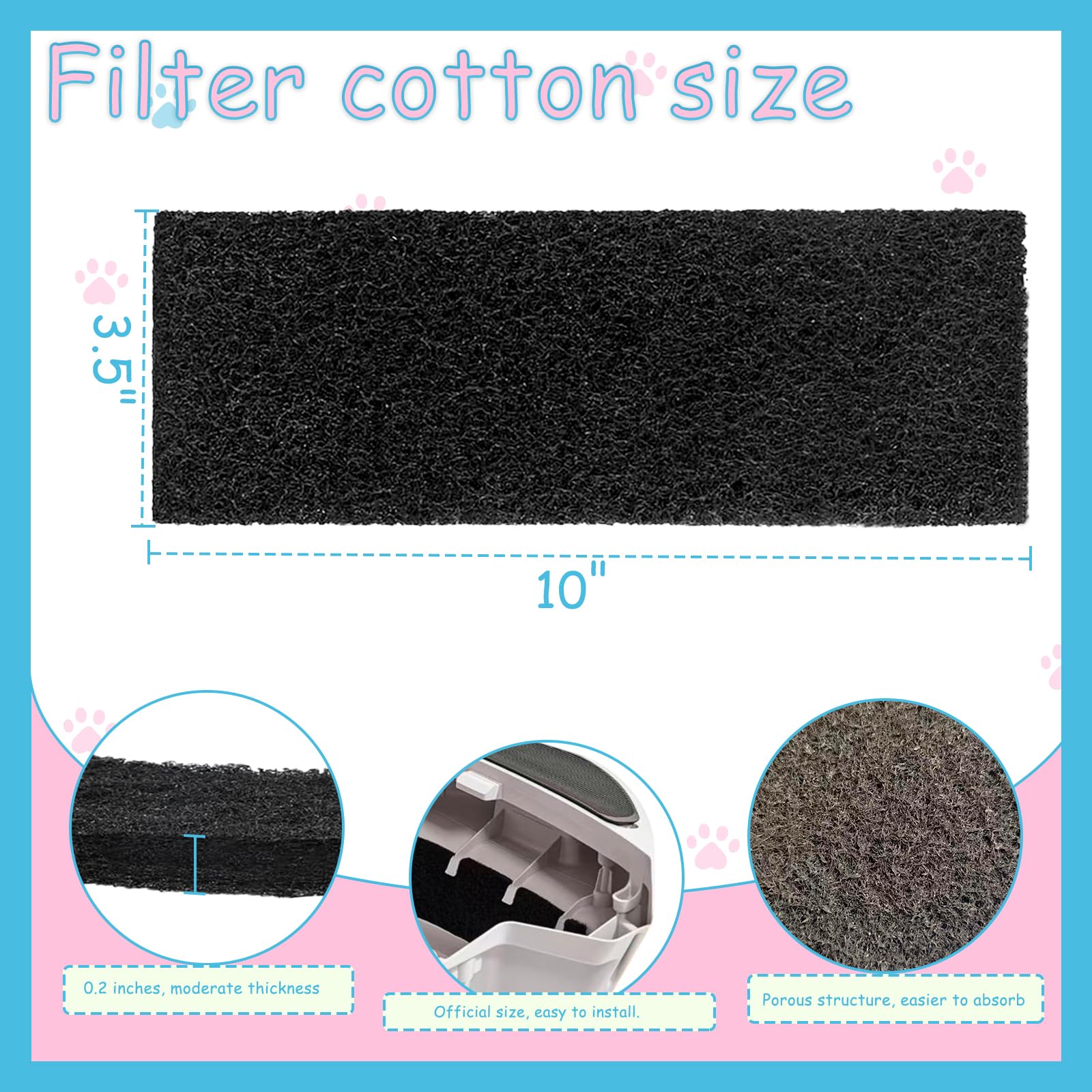 LOSUIN filtres carbone pour Litière Robot 3, montage simple et rapide.