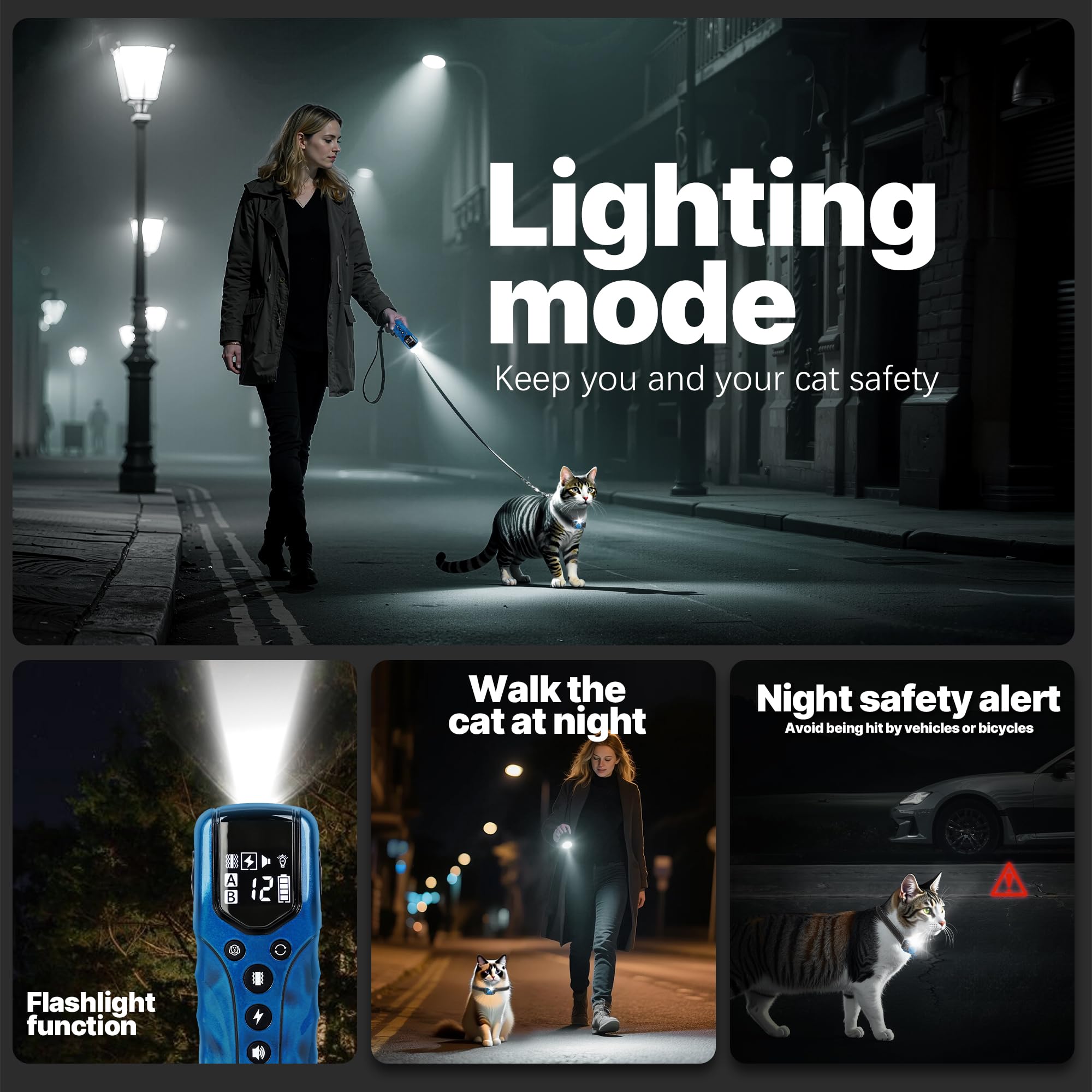 La lampe sur la télécommande LOSULF éclaire le chemin lors des sorties nocturnes.