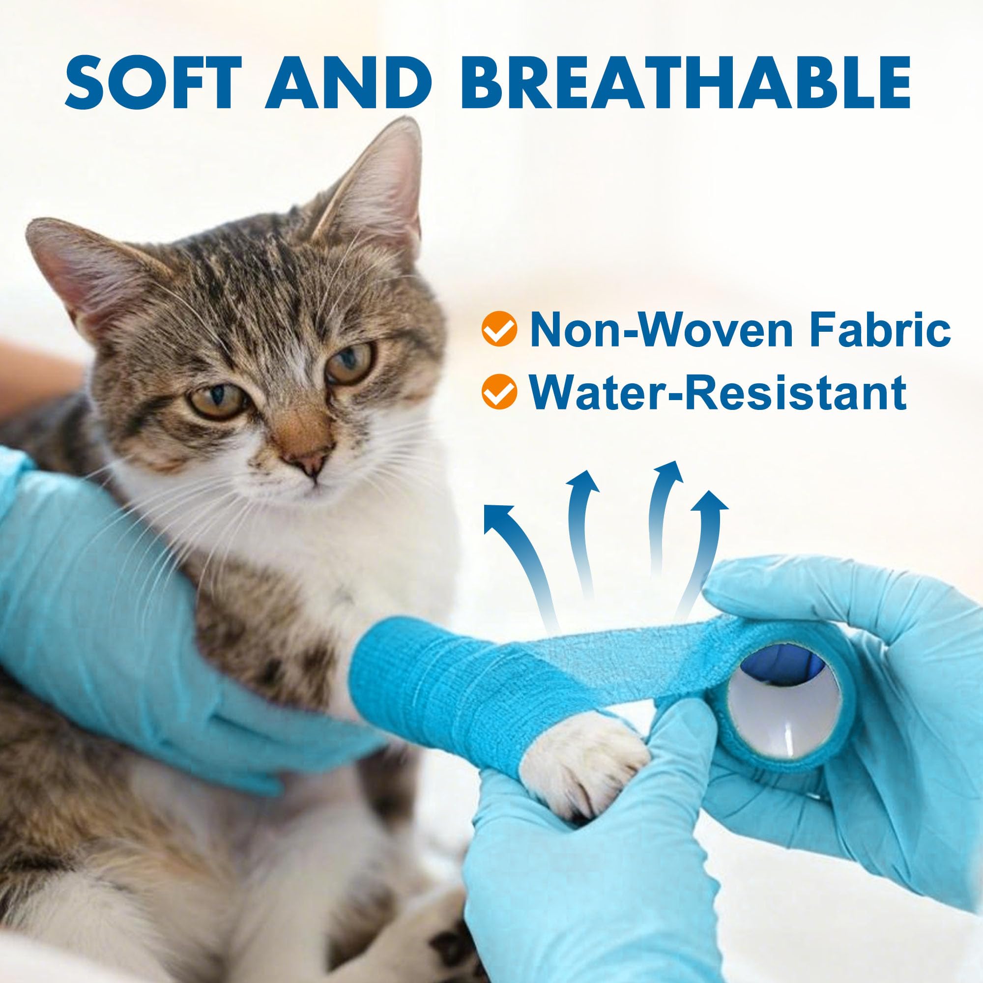 LotFancy Bandage autoadhesif tissu respirant : confort doux pour la peau.