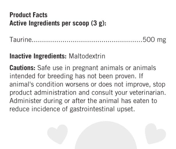 LOTS OF LOVE TAURINE – mélange facile dans croquettes ou pâtée pour chats.