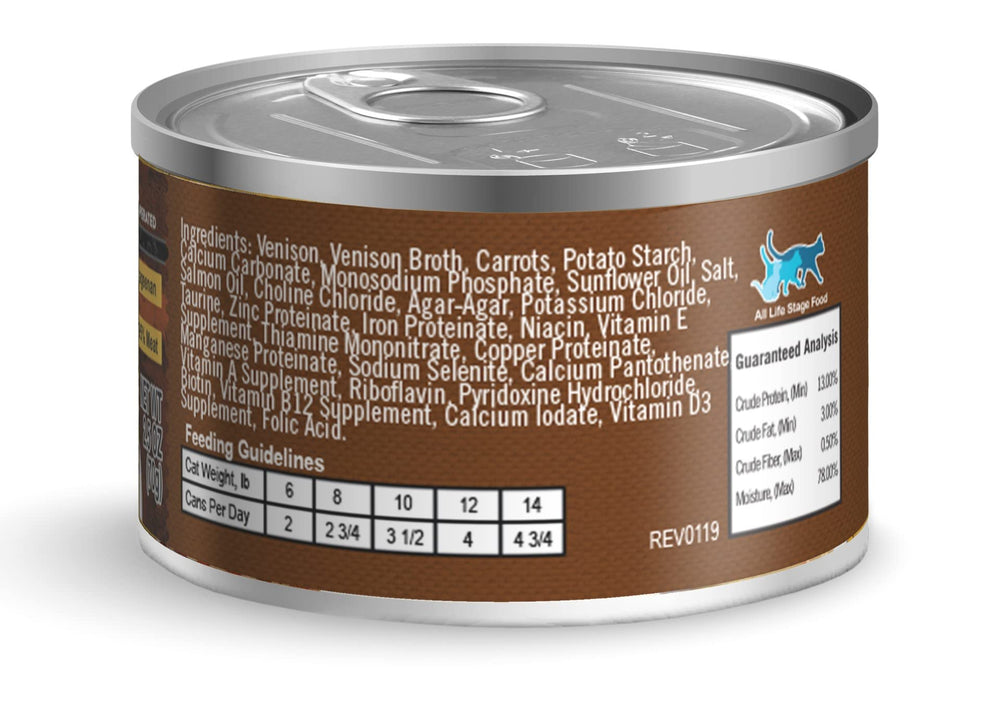 Lotus ragout de venaison pour chat sur assiette, texture savoureuse et apport protéique simple