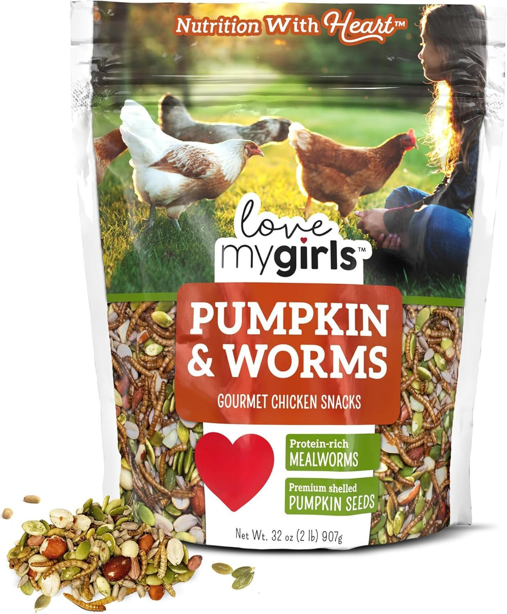 Love My Girls citrouille et vers : collation nutritive pour poules énergiques