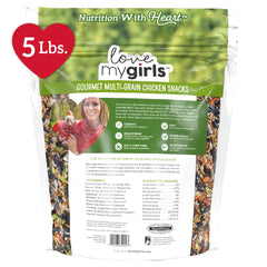 Love My Girls ingrédients carottes et pois: énergie et vitamines pour les poules.
