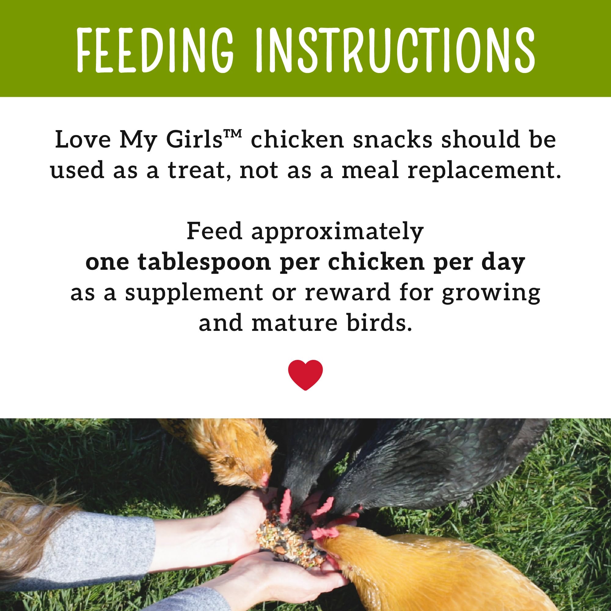 Love My Girls nutri-thrive vitamines: nutriments pour le bien-être des volailles.