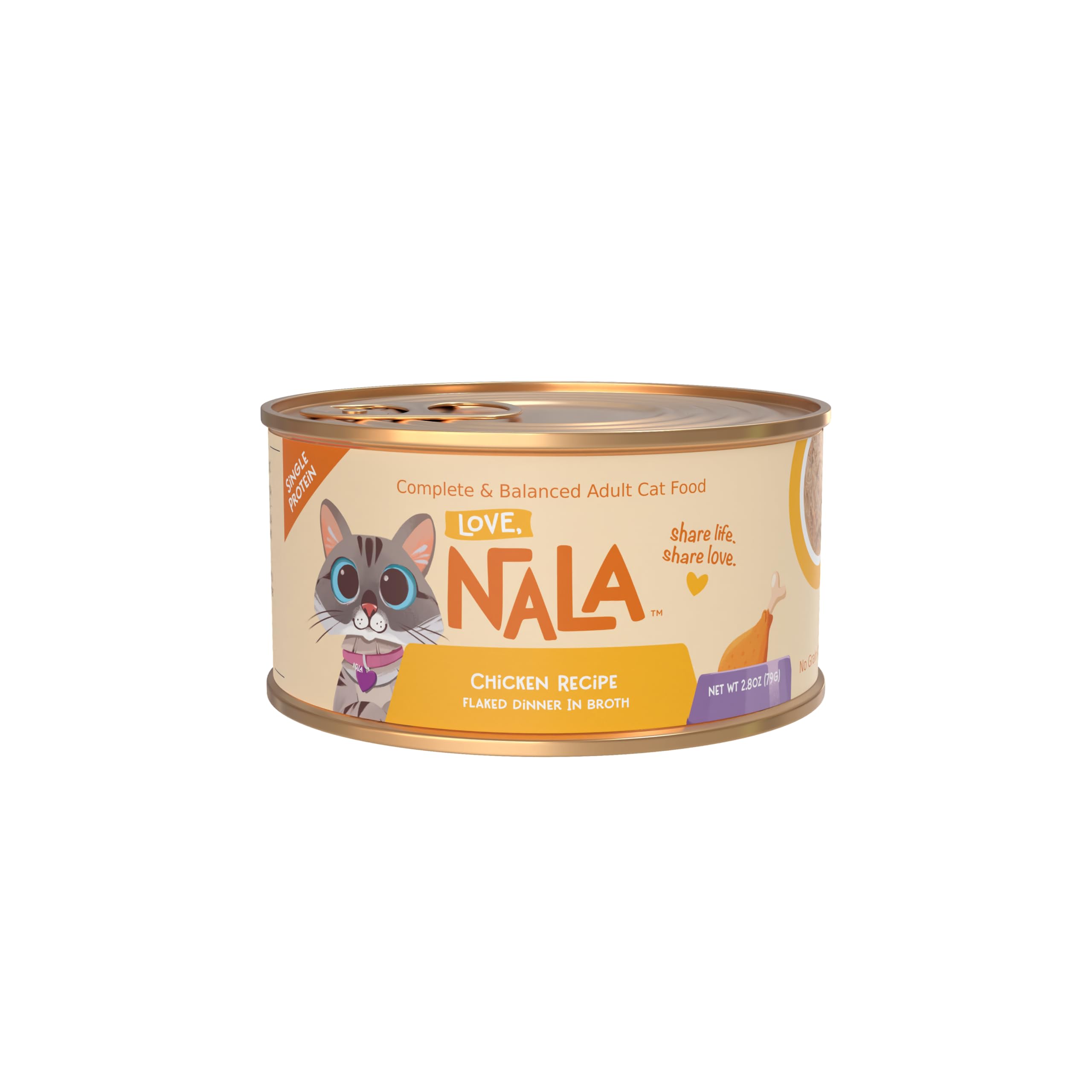 LOVE, NALA chat sans céréales texte clair et digestibilité potentielle