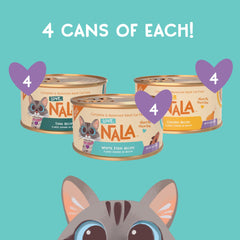 LOVE, NALA – nourriture humide au poisson blanc, nutrition équilibrée et appétence.