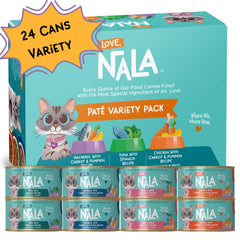 LOVE NALA pâté sans céréales au poulet et poisson, bouillon savoureux pour l hydratation.