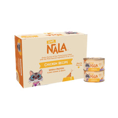LOVE, NALA poulet-flocons chat avec bouillon hydratant pour hydratation naturelle