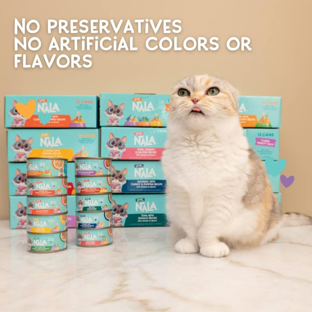 LOVE, NALA – sans carraghénane pour chat, routine alimentaire naturelle et simple.