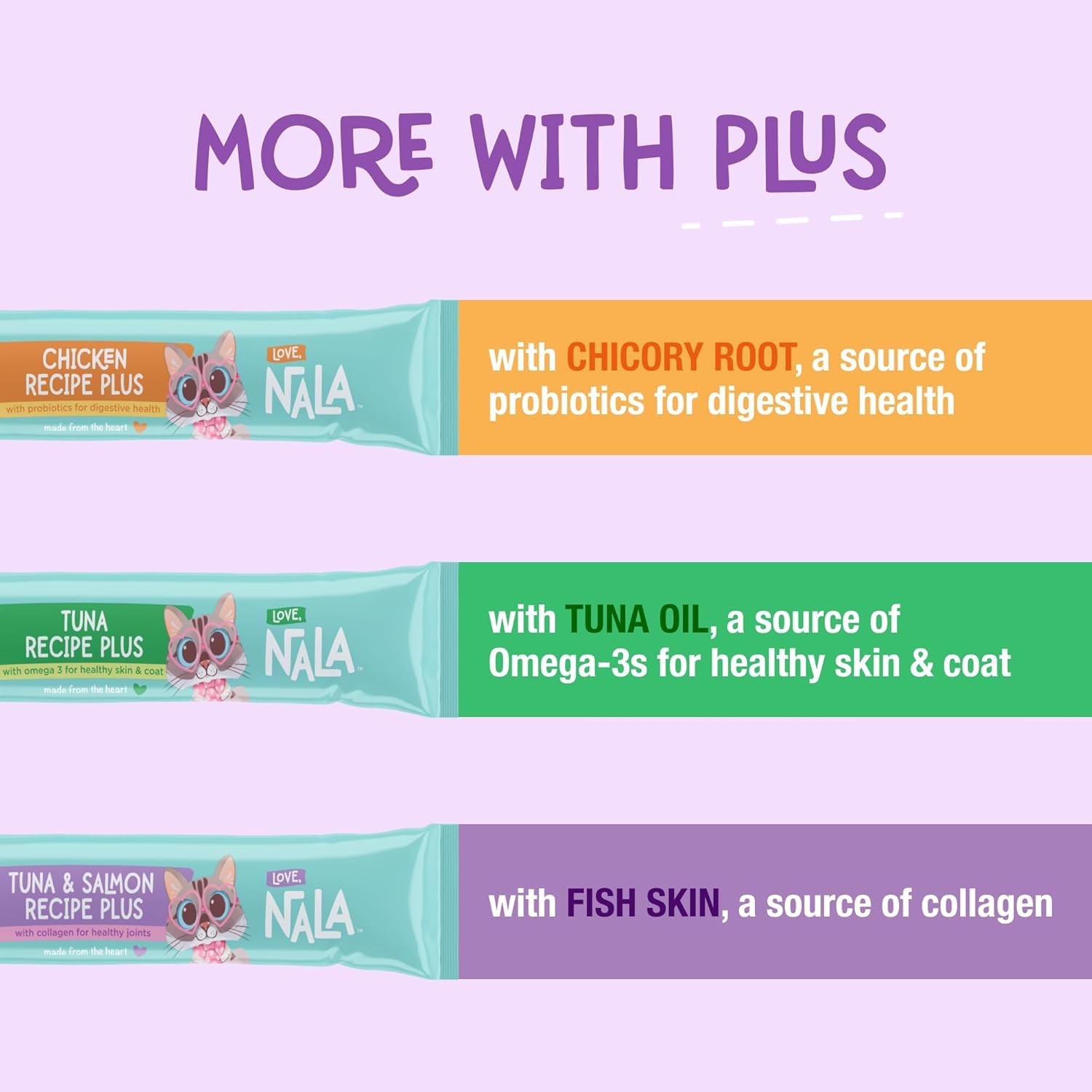 LOVE, NALA texture cremeuse mousse – texture lisse et appétence accrue.
