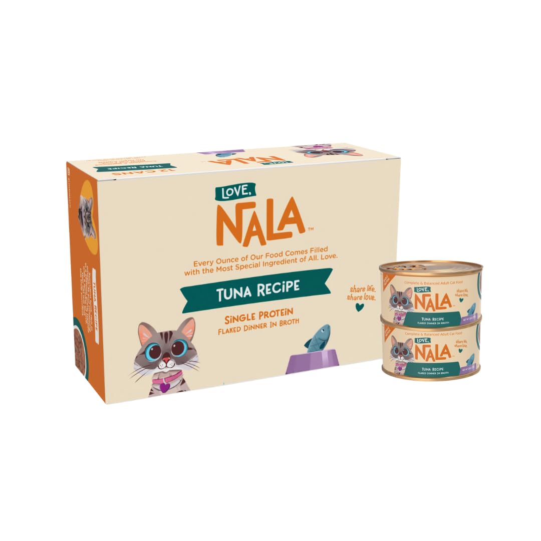 LOVE, NALA thon émiétté dans un bouillon hydratant, idéal pour réhydrater l'alimentation.