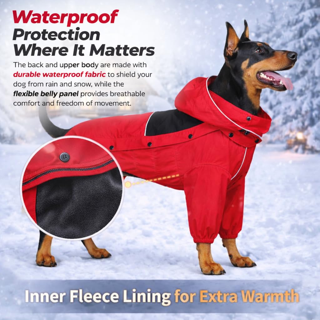 Capuche amovible Lovelonglong sur manteau chien imperméable pour protection ajustable