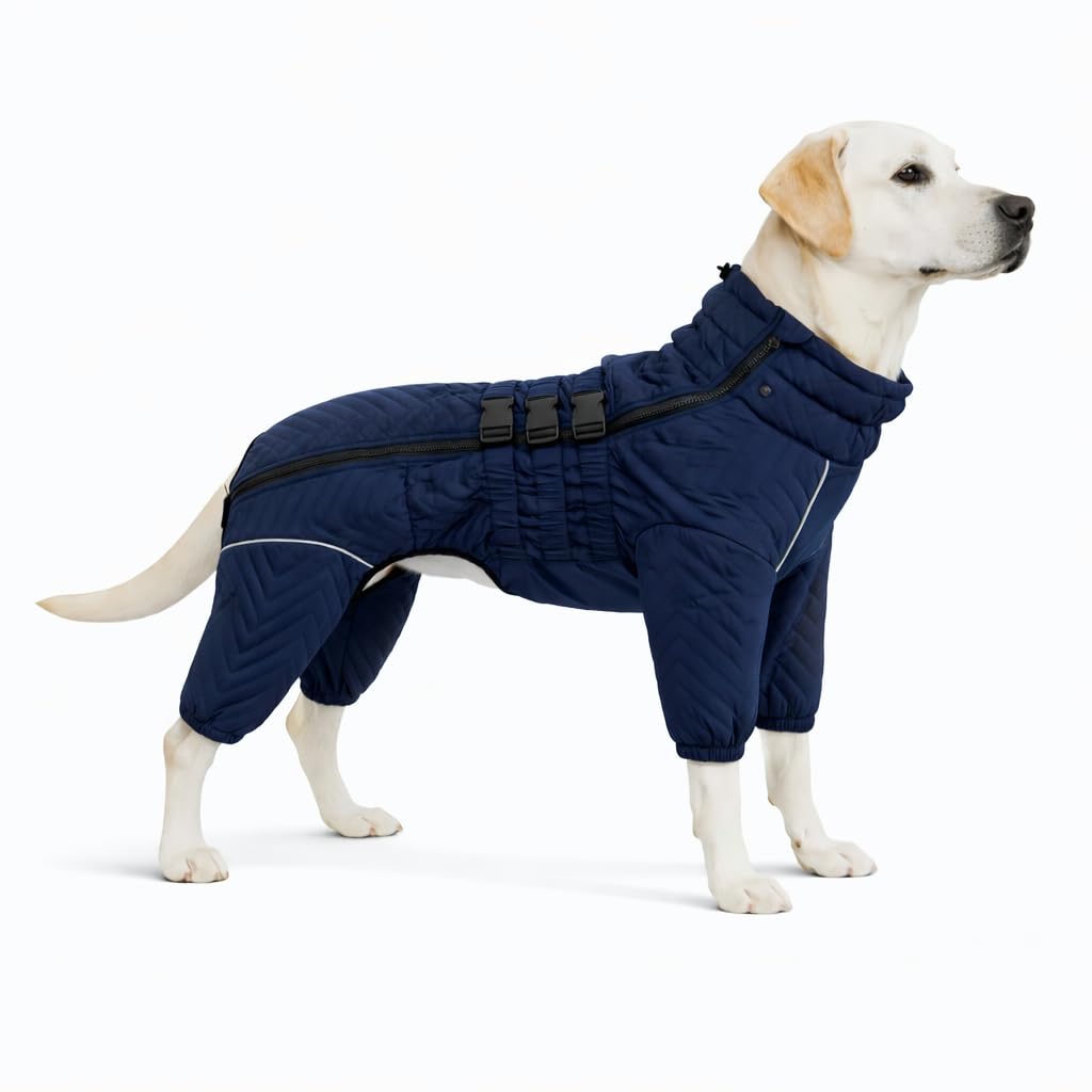 Gilet Lovelonglong pour chien, double couches, chaud dos et confort hivernal.