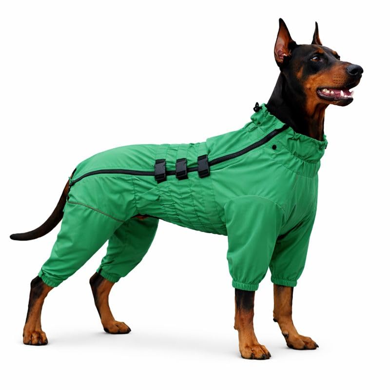 Lovelonglong imperméable pour chien 4-jambes: protection contre pluie et boue lors des promenades.