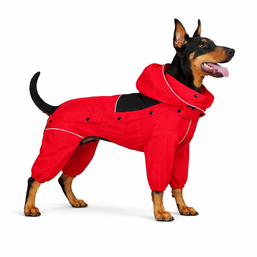 Lovelonglong imperméable pour chien avec capuche amovible, idéal sous la pluie.