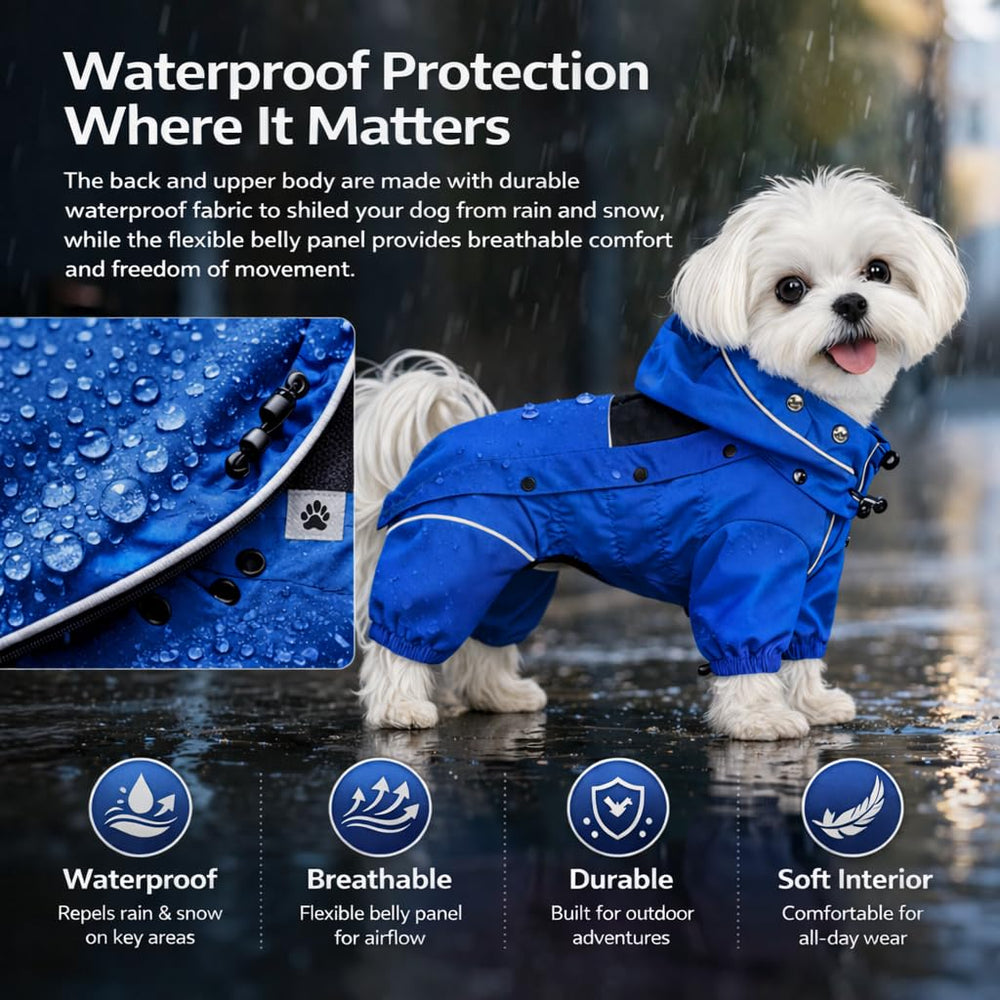 Lovelonglong imperméable chien protection pluie et vent lors des promenades.