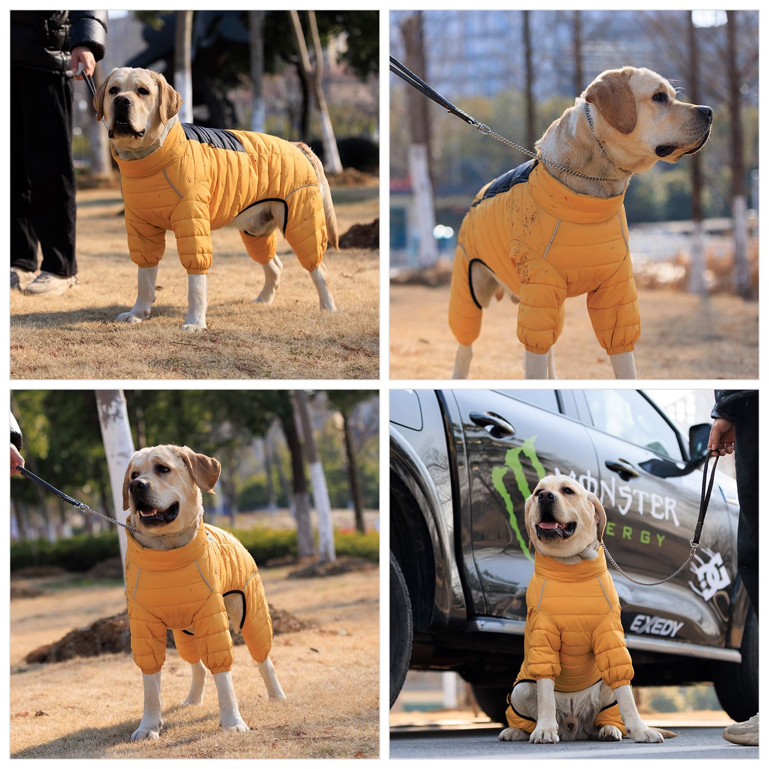 Lovelonglong manteau chien fermeture zippable et ajustable pour un ajustement parfait