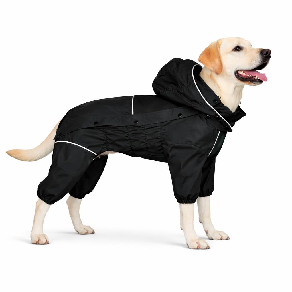 Lovelonglong manteau imperméable pour chien avec capuche amovible pour sorties pluvieuses