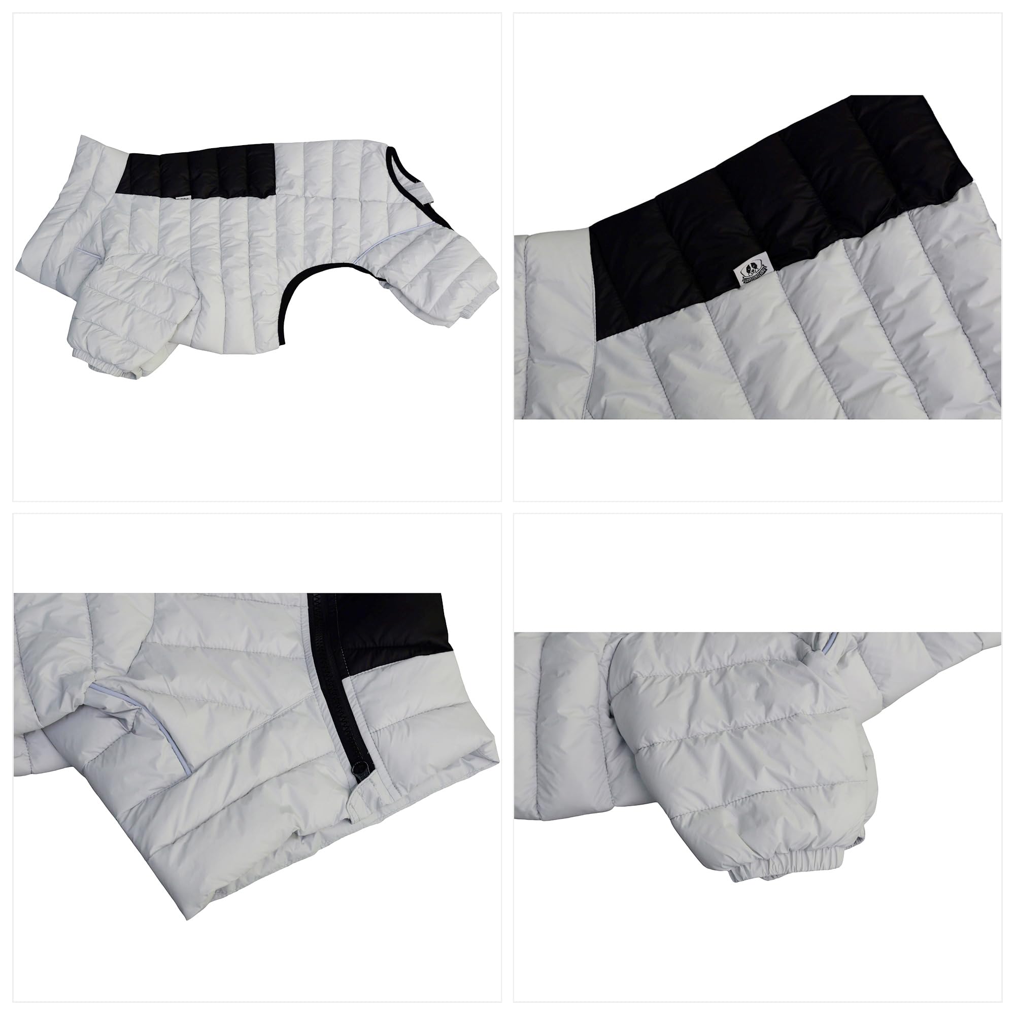 Bande réfléchissante sur le manteau chien 4 pattes pour promenades nocturnes