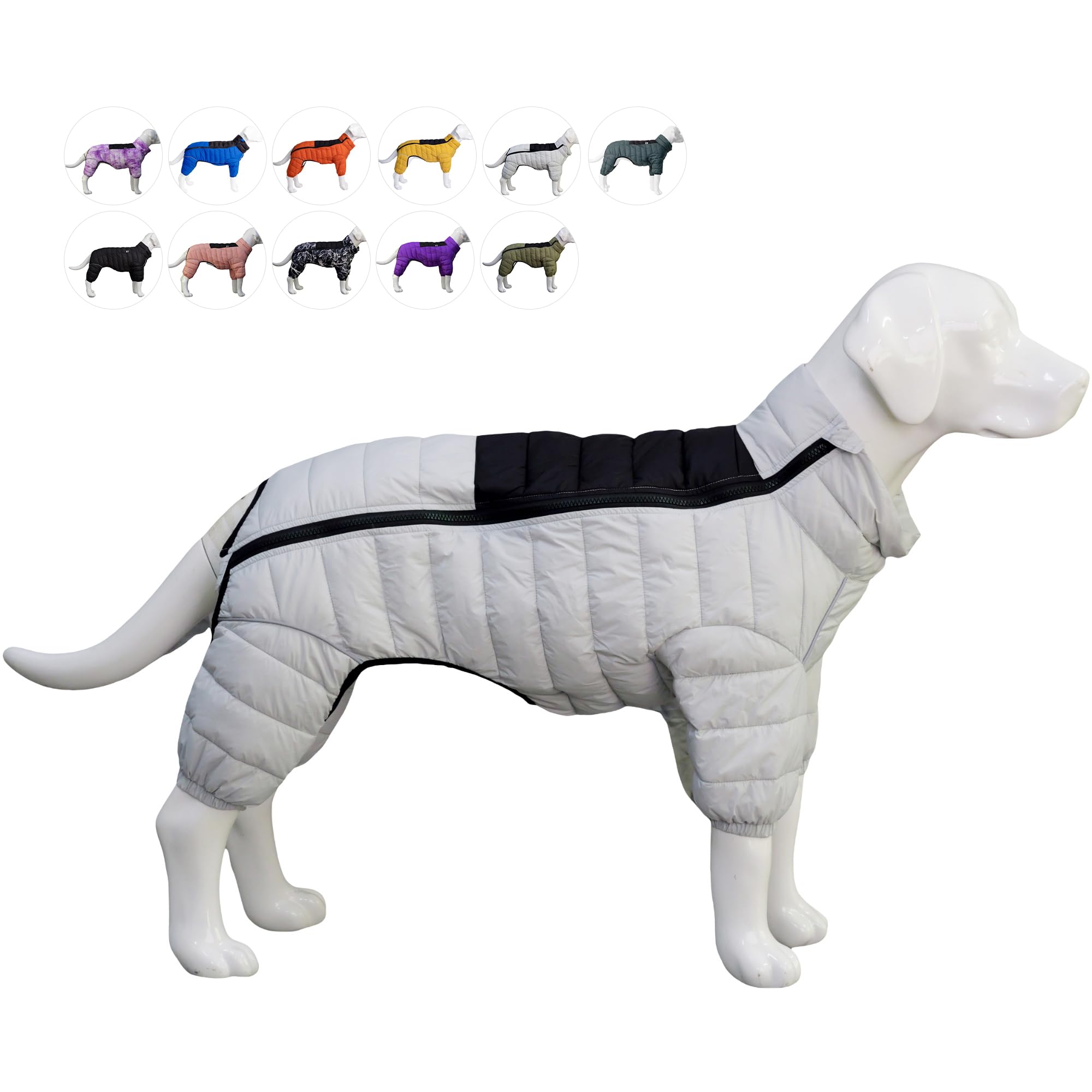 Lovelonglong manteau chien 4 pattes, vue face, chaleur confortable pour sorties quotidiennes