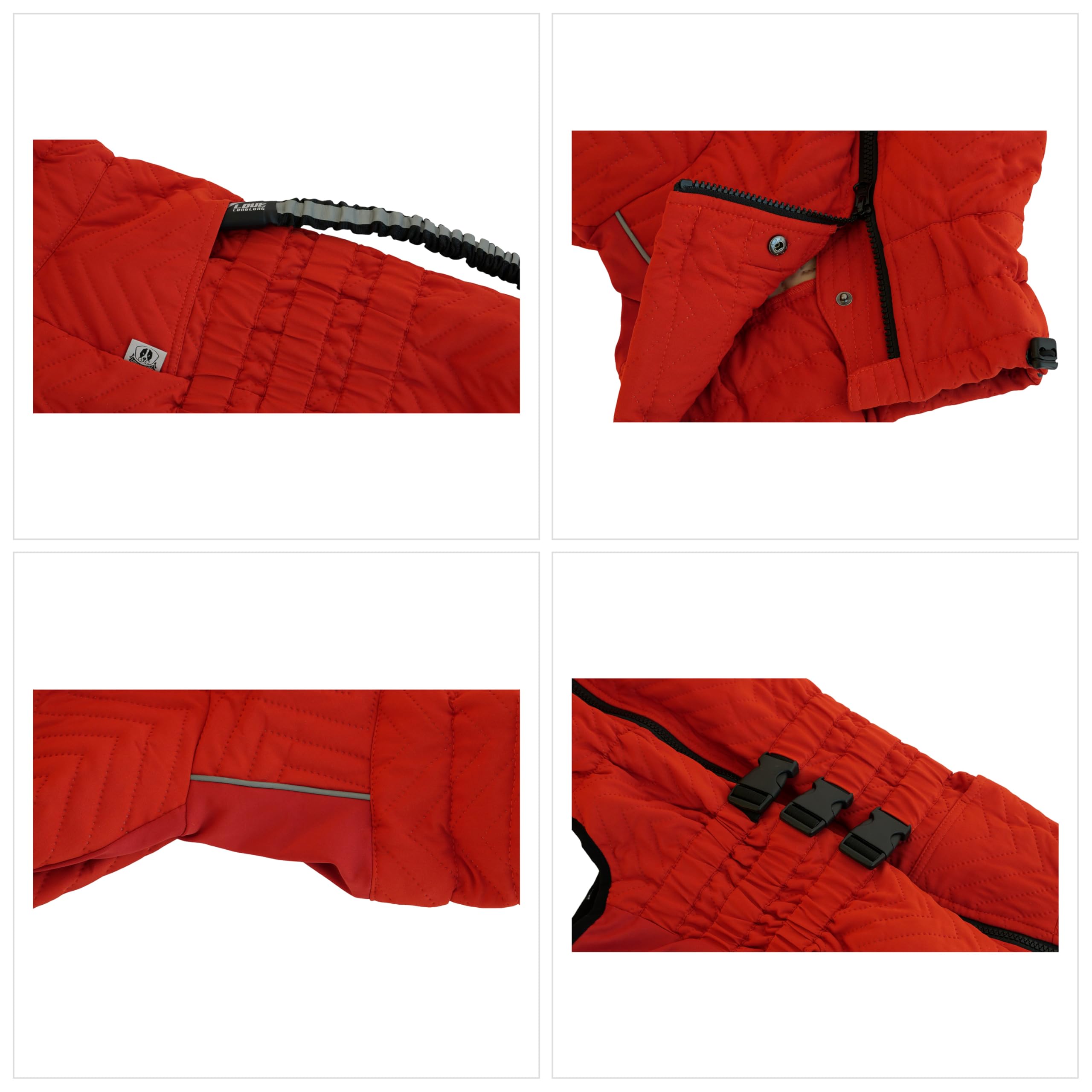 Manteau Lovelonglong pour chien 3XL réfléchissant, visibilité accrue lors des sorties nocturnes.