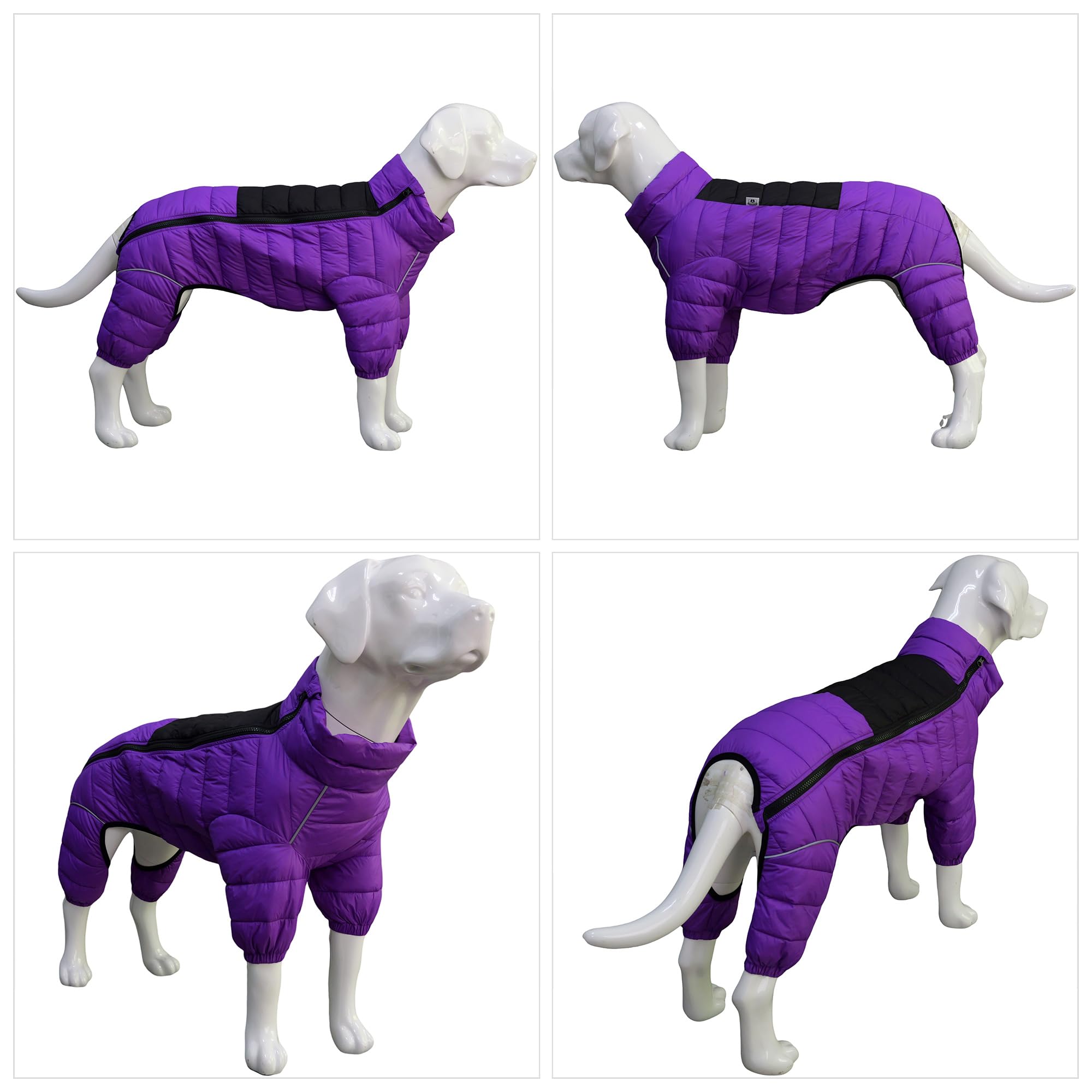 Manteau Lovelonglong avec zip latéral et bande réfléchissante pour sécurité nocturne.