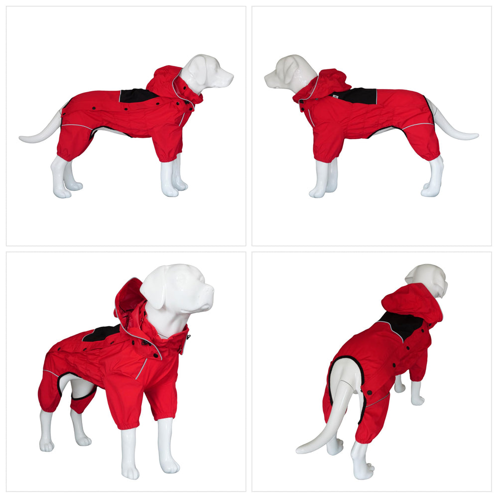Manteau rouge Lovelonglong pour chien design hivernal et visibilité accrue
