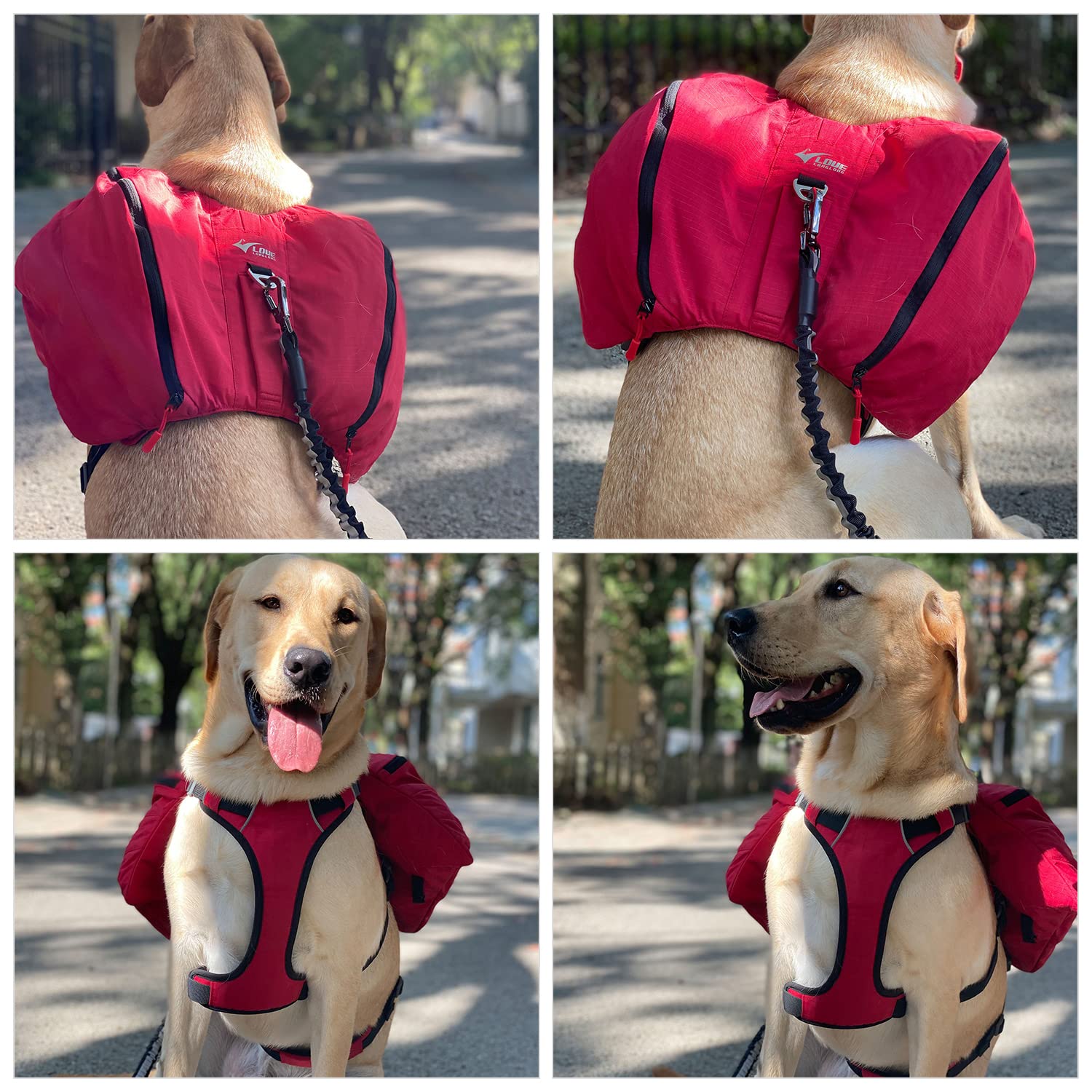 Lovelonglong sac dos chien anneau V - aide à franchir obstacles lors d'aventures.