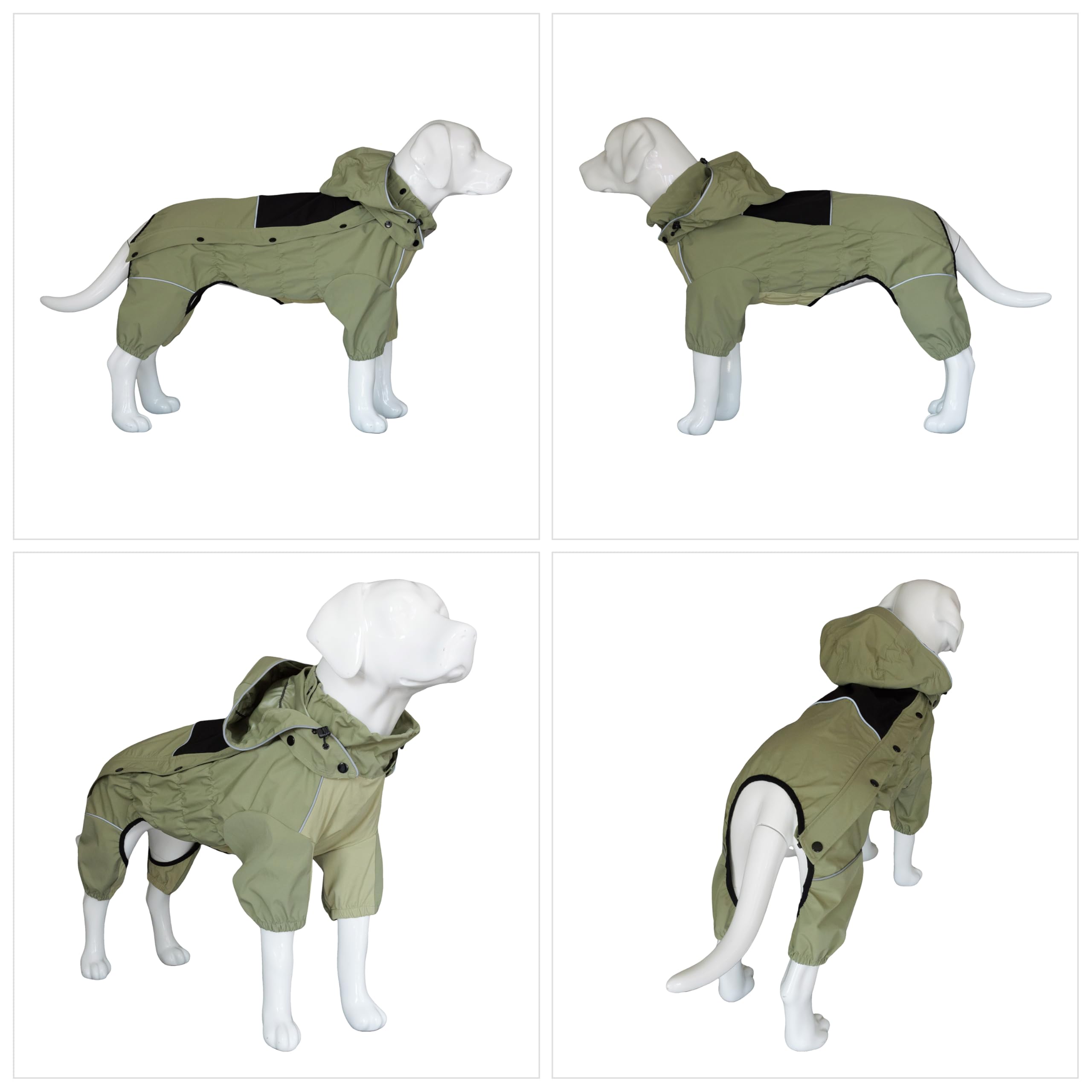 Lovelonglong vert taille 3xl manteau chien etendue