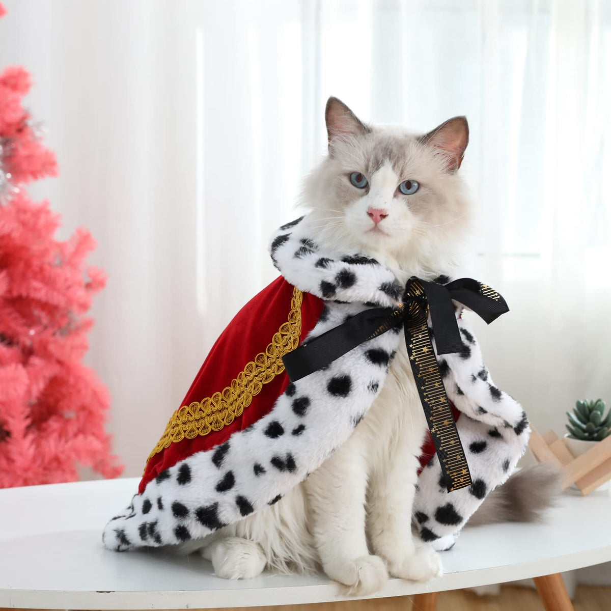 Lovelyshop cape en fourrure rouge pour petit animal, douceur et élégance pour les déguisements.