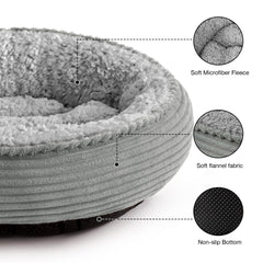 Love's cabin, coussin donut, vue arrière, bord élevé pour sécurité.