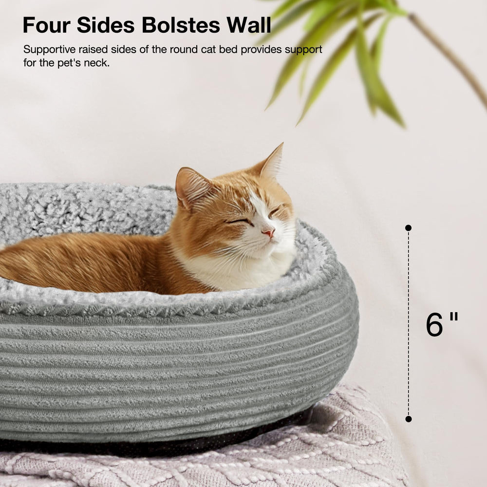 Love's cabin, coussin donut, idéal pour chats et petits chiens jusqu'à 5 kg.