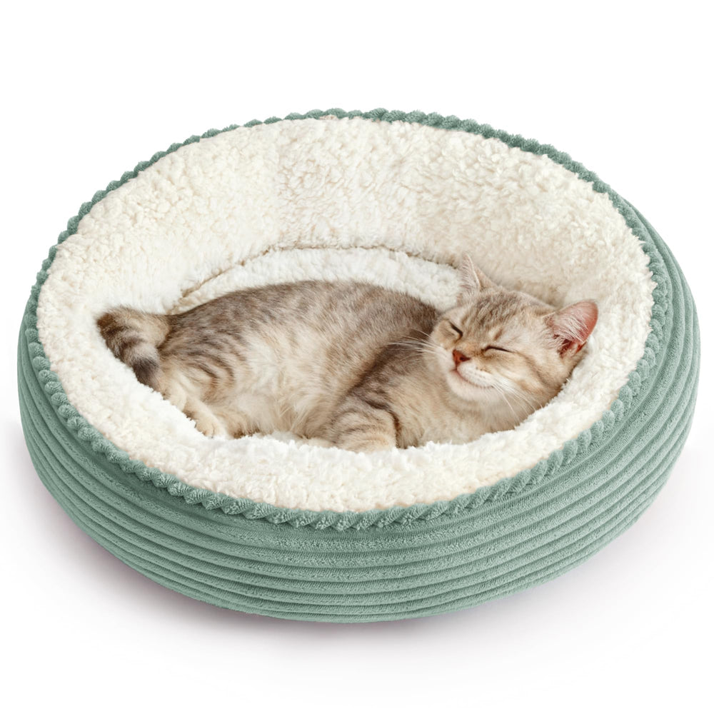 Love's cabin coussin donut rond 20 pouces, repos confortable pour chat et petit chien.