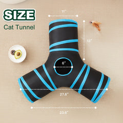 Loves Cabin tunnel chat 3 voies pliable, rangement rapide après usage.