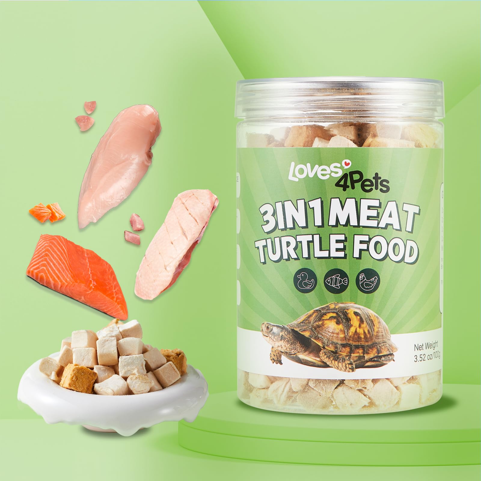 Convient aussi aux chats et chiens Loves4Pets Turtle Food