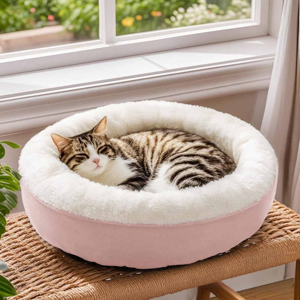 Love's cabin diamètre 20 pouces rose, taille idéale pour chats et petits chiens.