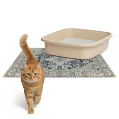 Lovewag Pets Tapis Litière Chat 16x24, ensemble 2-pack, capture les débris.