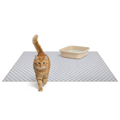 Lovewag Pets tapis litière grand 36x48 taupe damier; couverture maximale et réduction des traces