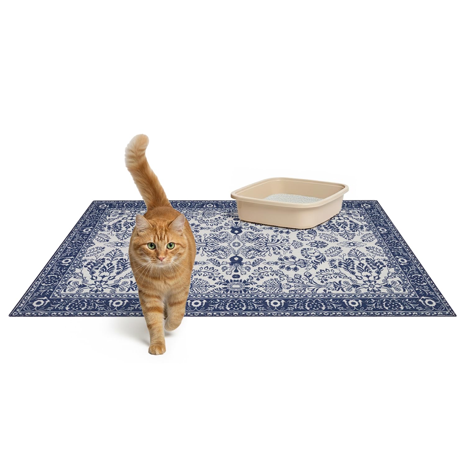 Lovewag Pets Tapis Litière Indigo Garden 36x48 capture les grains hors du sol