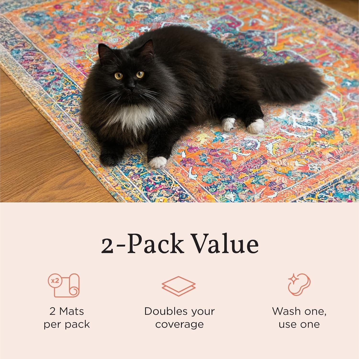 Lovewag Pets Tapis Litière Indigo Garden - texture douce et confortable pour les pattes