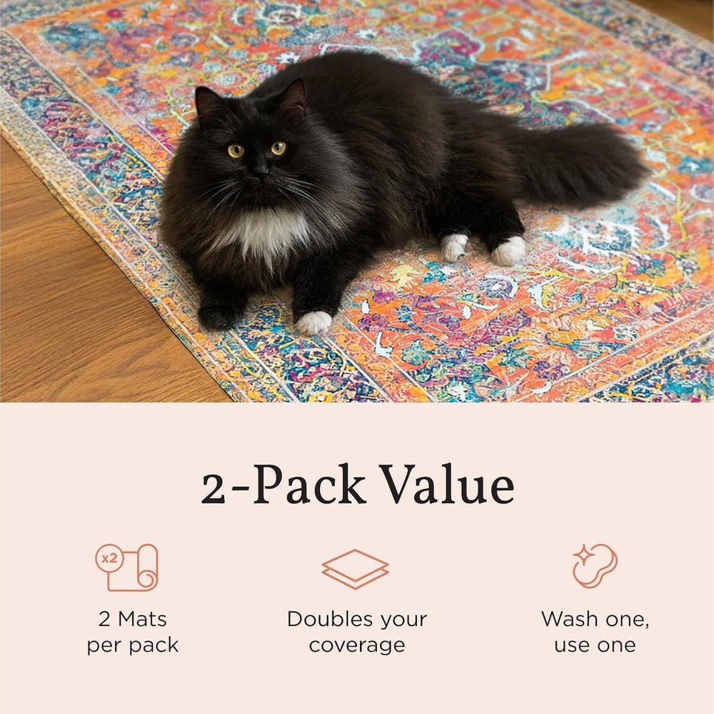 Lovewag tapis litière chat grand 36x48 design caramel, élégant et intégré à la déco.