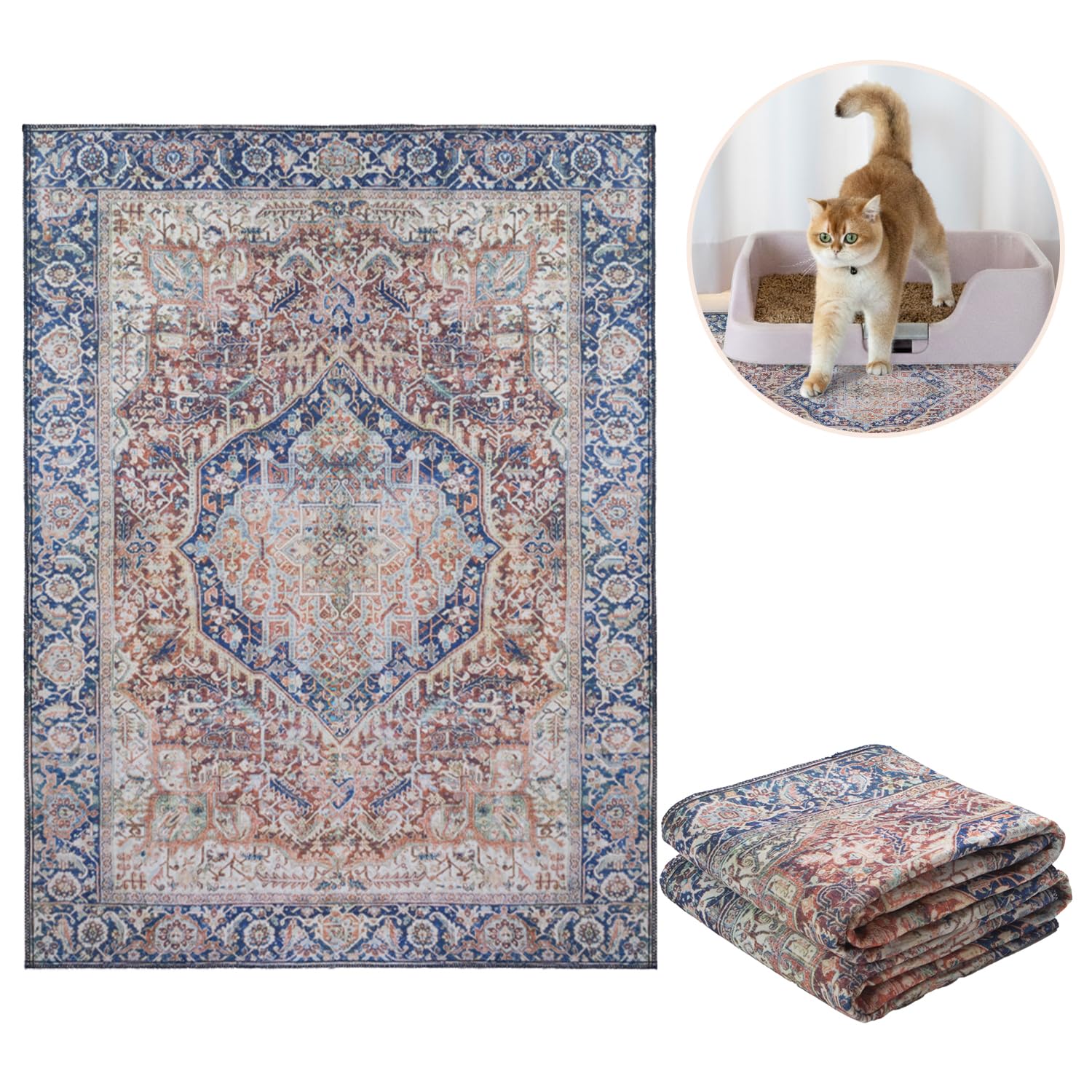 Lovewag tapis litière chat grand 36x48 surface polyester ultra douce: douceur pour les pattes.
