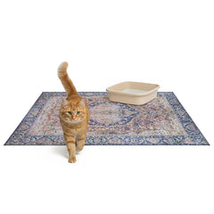Lovewag tapis litière chat grand 36x48 terracotta: protection du sol et esthétique chaleureuse.