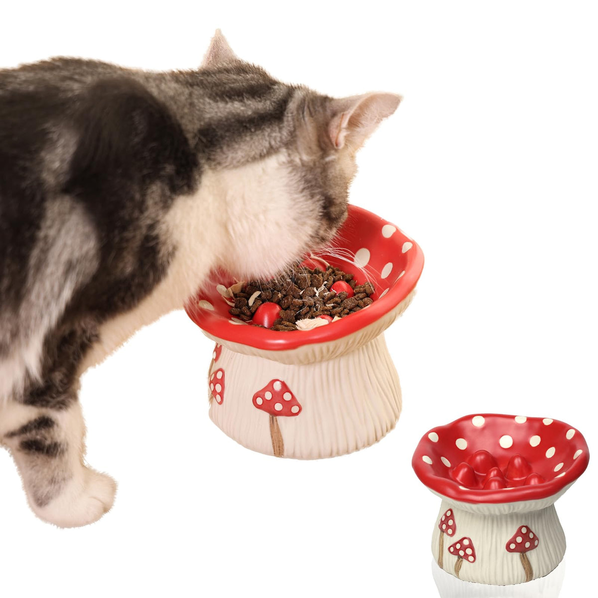 Bol LOVINFURBABY en céramique pour ingestion plus lente du chat