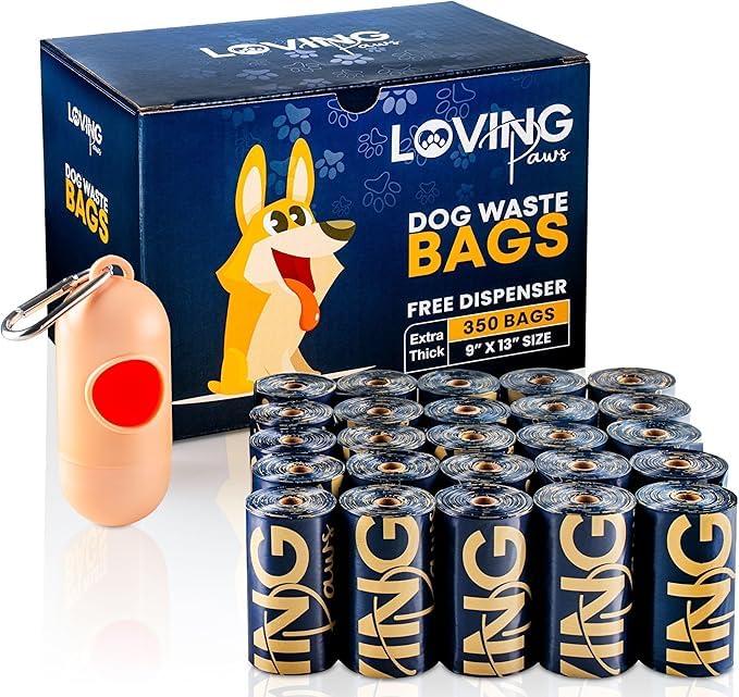 LOVING Paws sacs-poubelle épais 350, pratique pour balades quotidiennes.