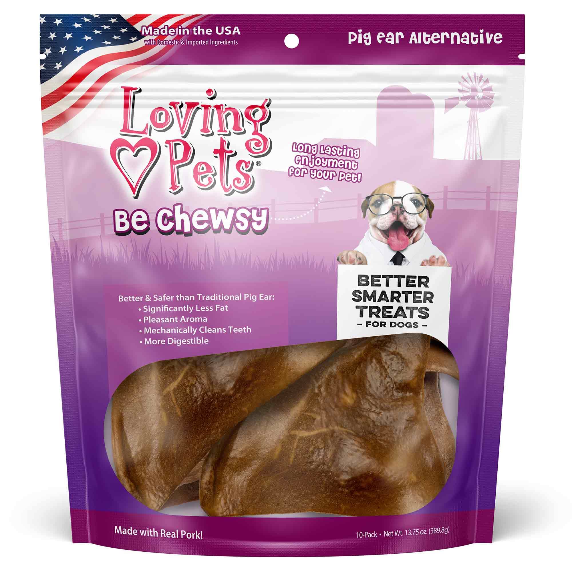 Loving Pets Be Chewsy, oreille de cochon alternative, goût savoureux stimulant le mâchage quotidien