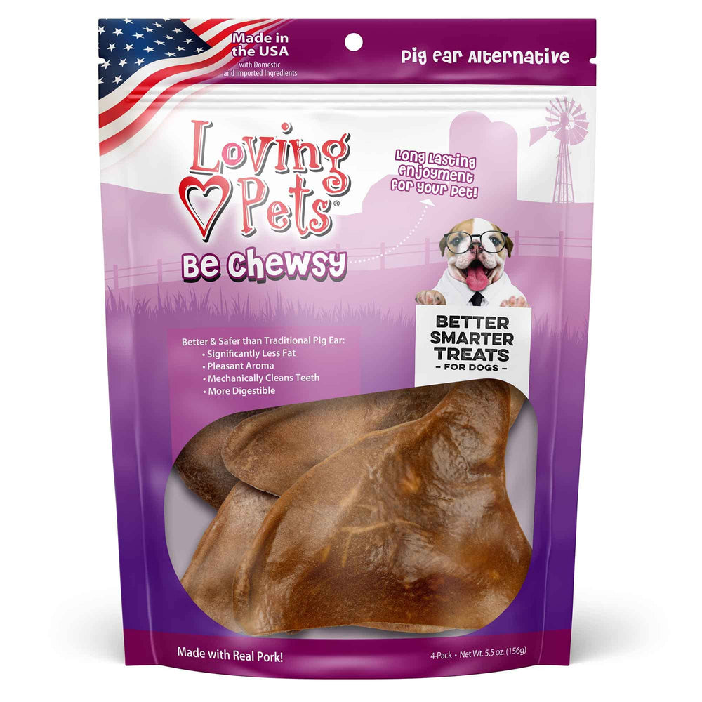 Loving Pets Be Chewsy — oreille de porc alternative, idéale pour occuper et favoriser la mastication.